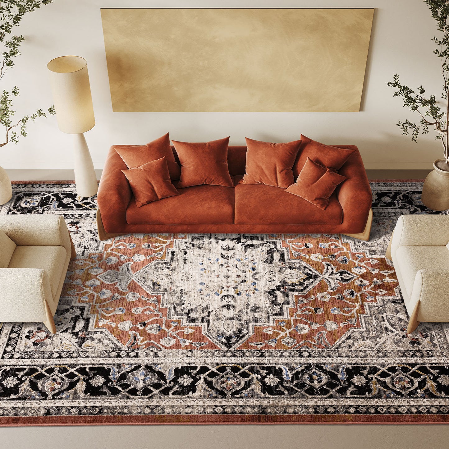 Sovereign Terracotta Medallion Rug