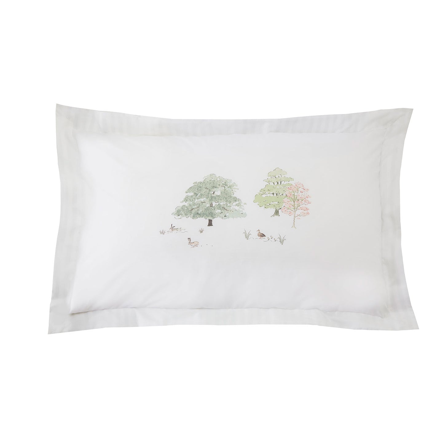 Sophie Allport Spring Cottage Green 200TC Cotton Oxford Pillowcase Pair