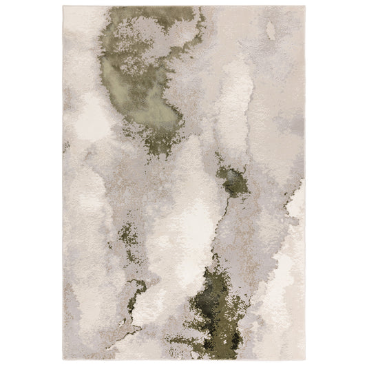 Stellar ST04 Abstract Green Rug