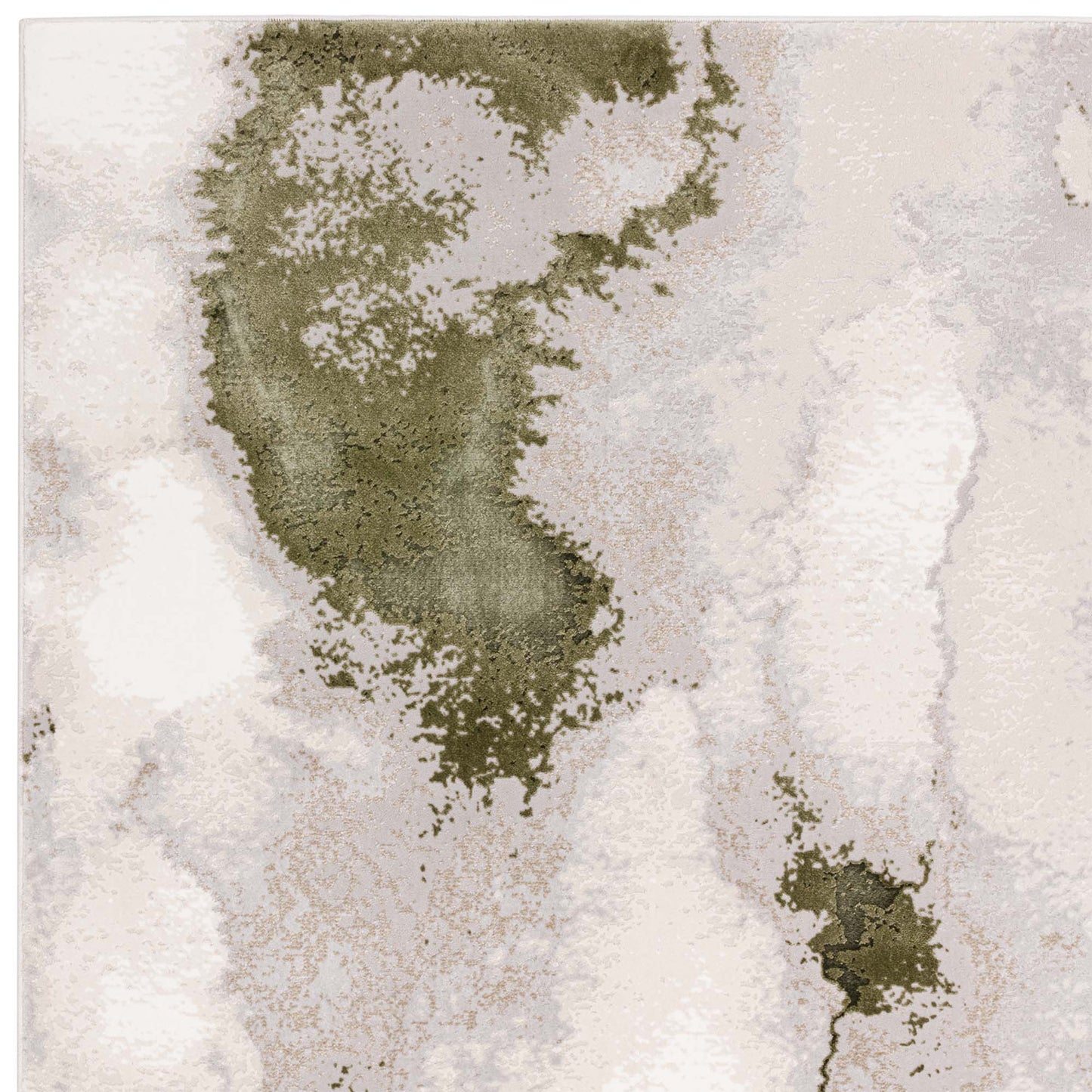 Stellar ST04 Abstract Green Rug