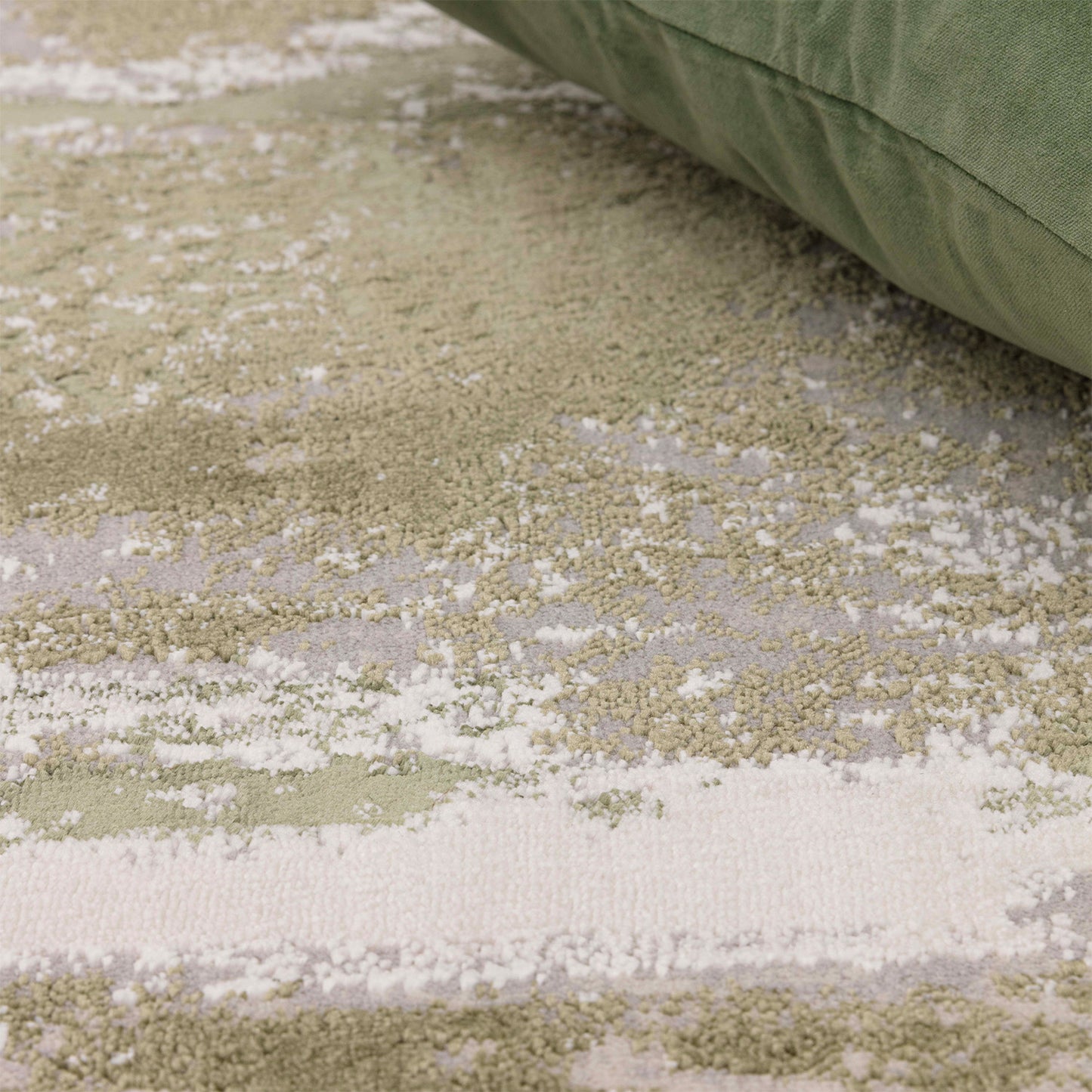 Stellar ST08 Abstract Green Rug