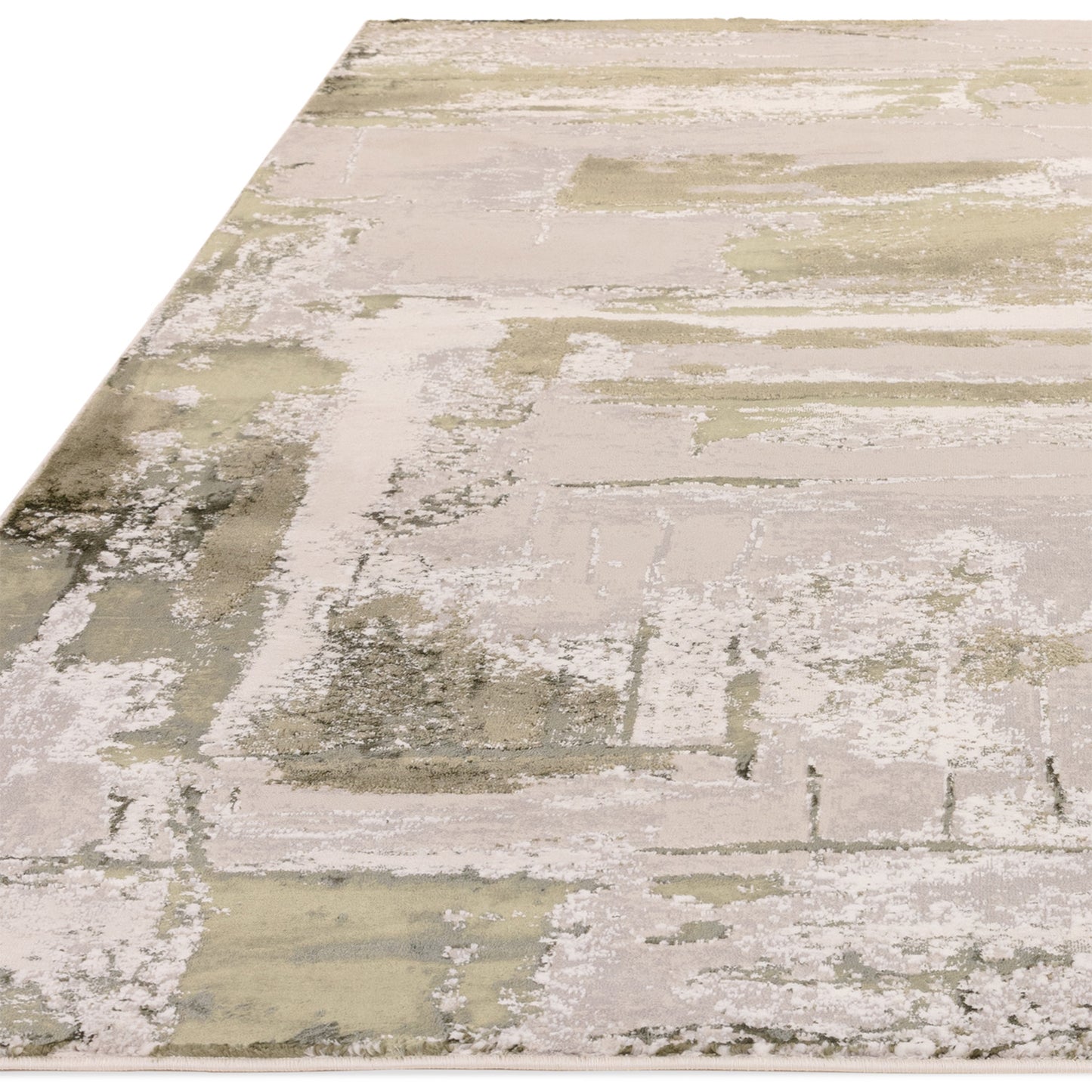 Stellar ST08 Abstract Green Rug