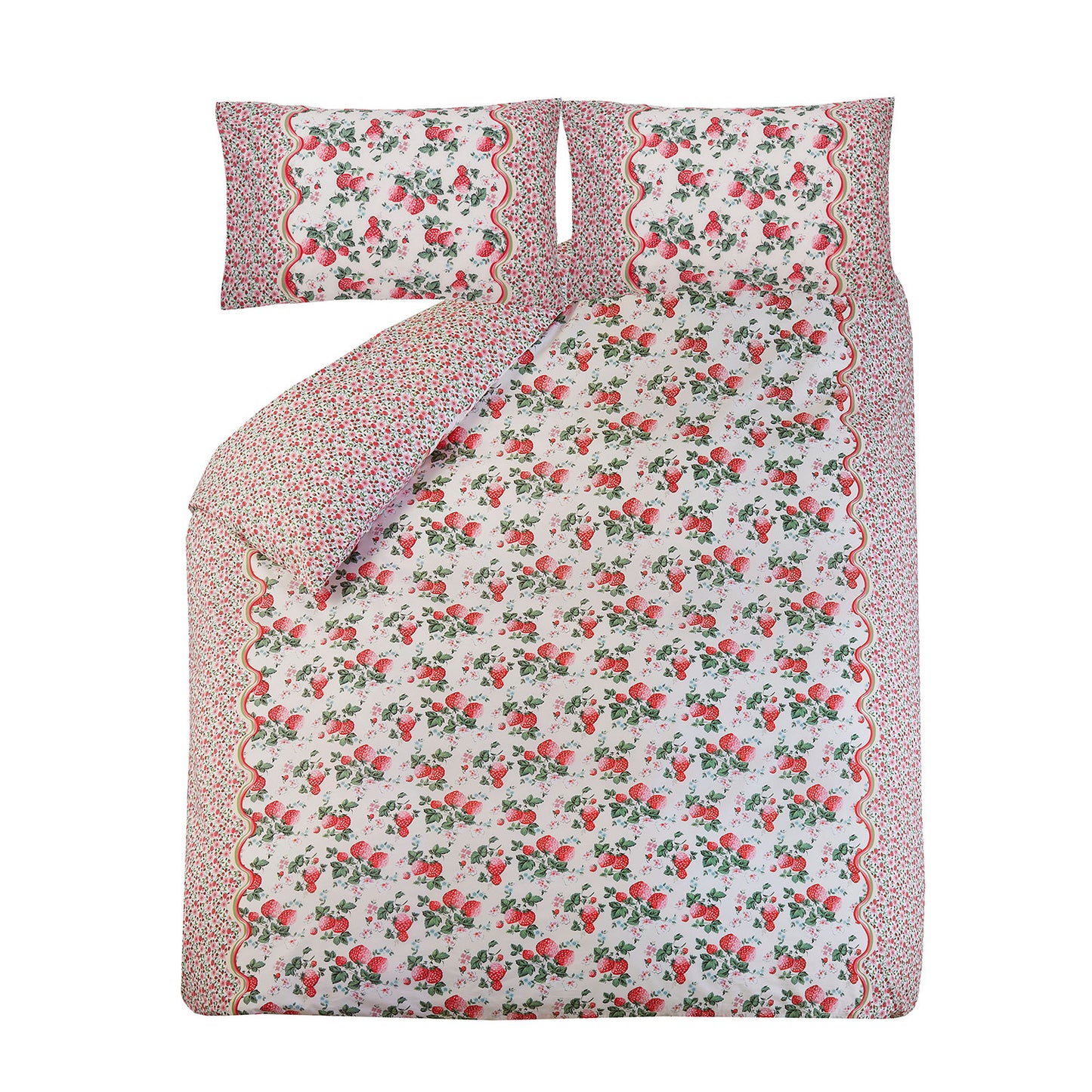 Cath Kidston Strawberry Rose Pink 100% Cotton Duvet Set