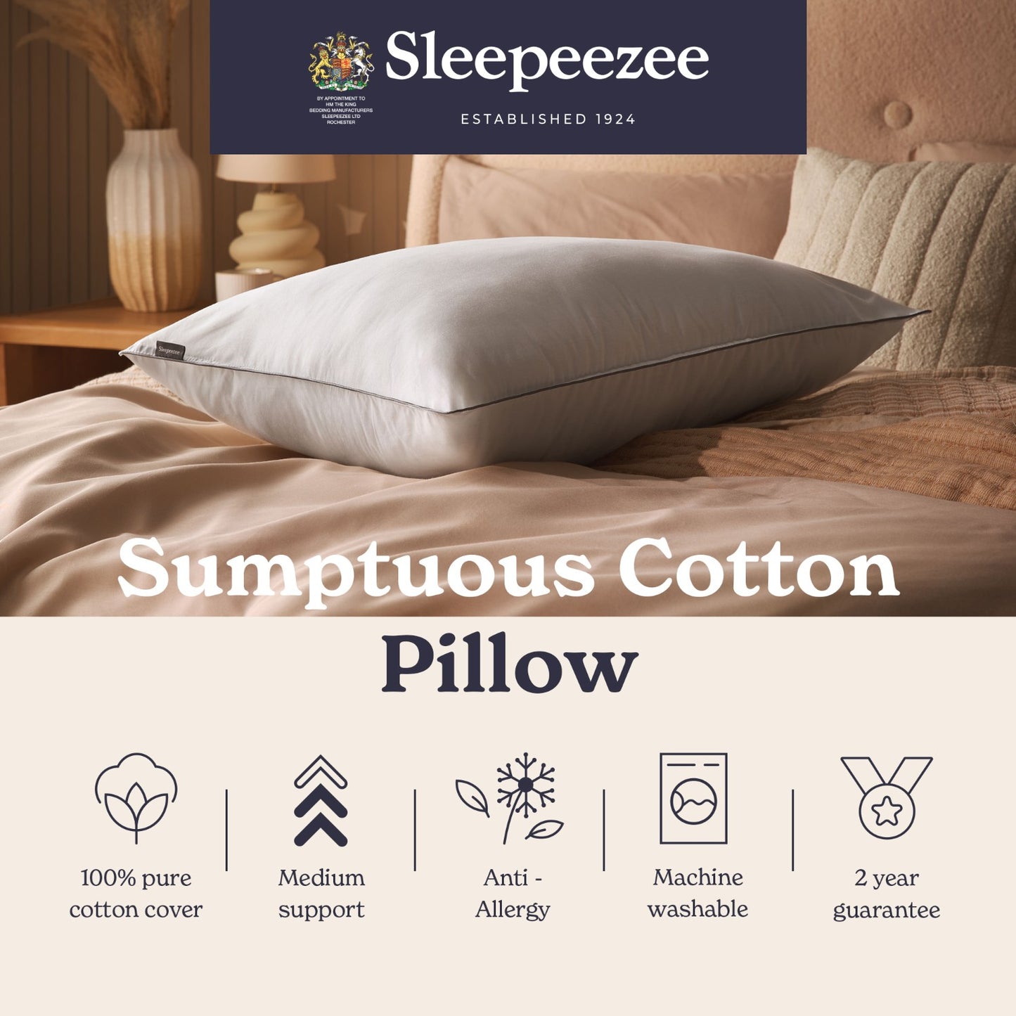 Sleepeezee Sumptuous Cotton Pillow