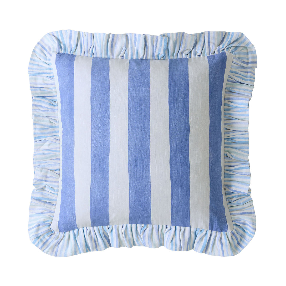 Bluebellgray Sunday Stripe Blue Cushion