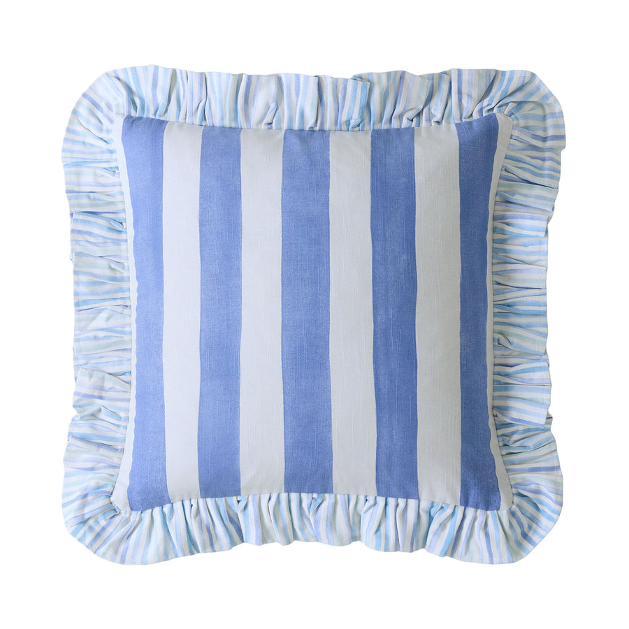 Bluebellgray Sunday Stripe Blue Cushion