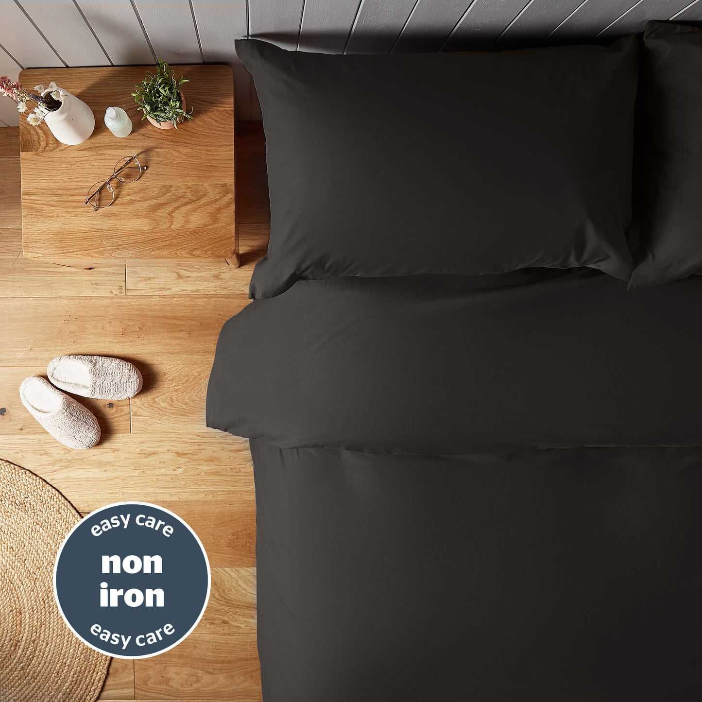 Silentnight Supersoft Black Duvet Set