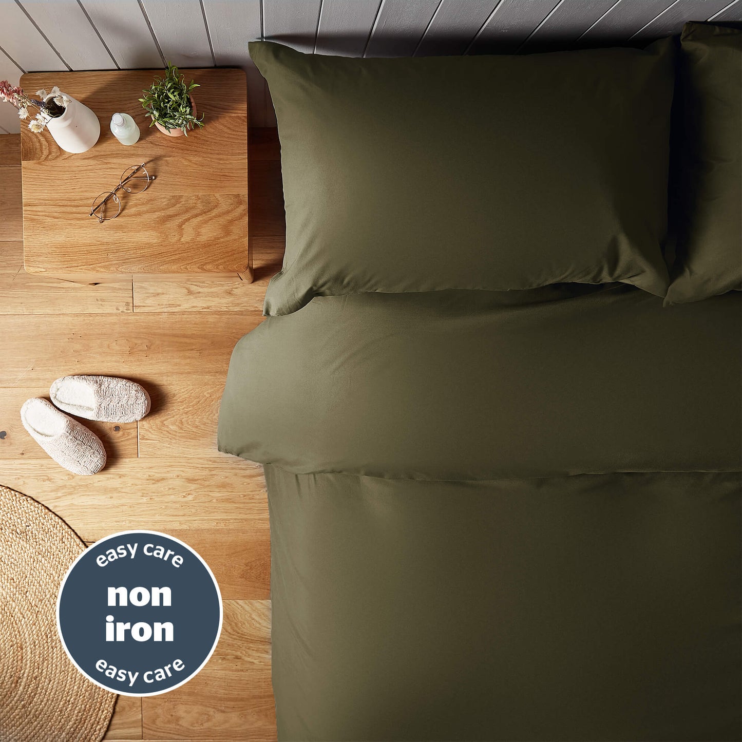 Silentnight Supersoft Olive Green Duvet Set