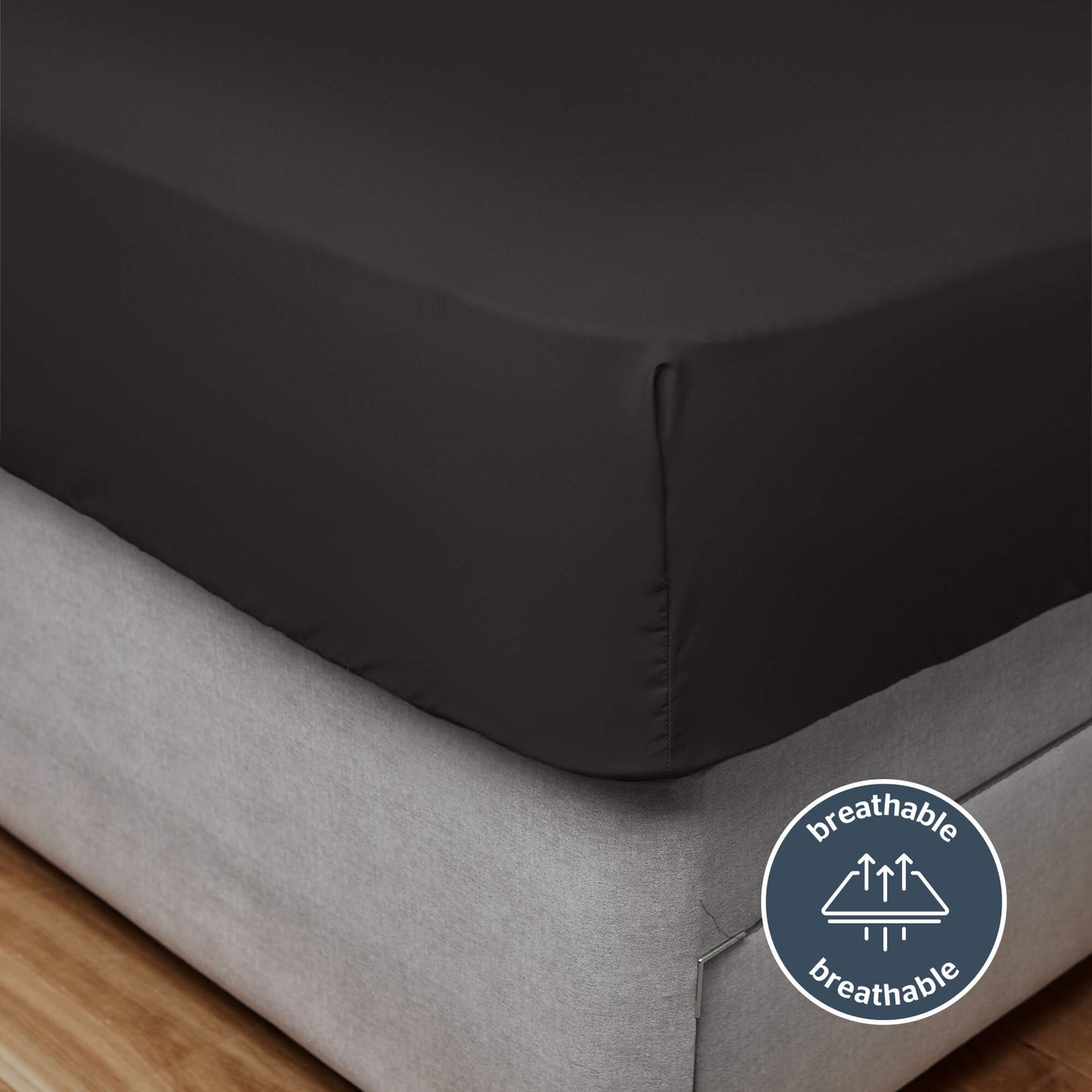 Silentnight Supersoft Black Fitted Sheet