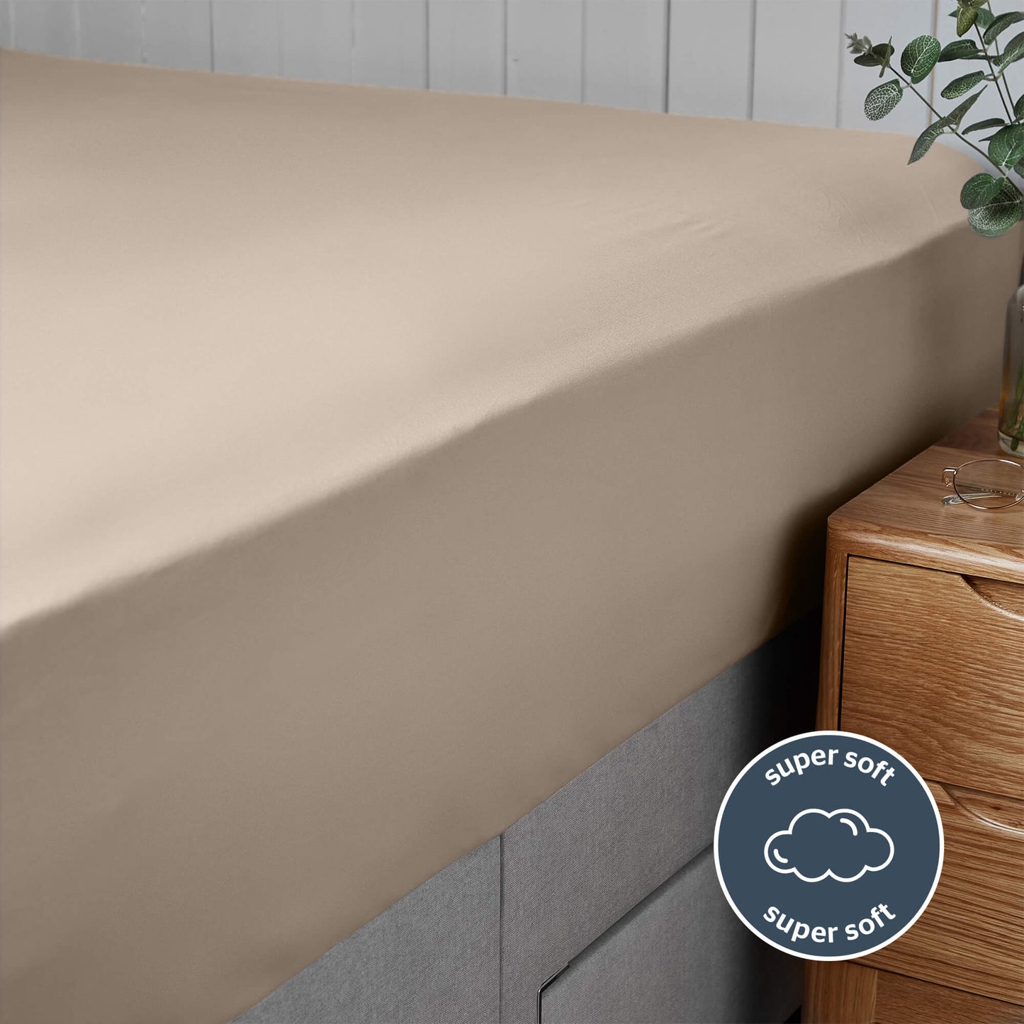 Silentnight Supersoft Natural Fitted Sheet