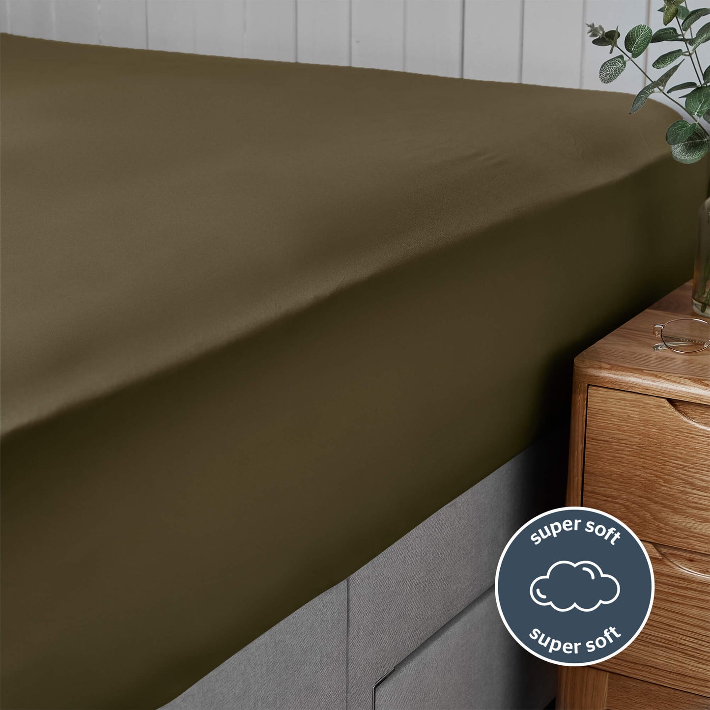 Silentnight Supersoft Olive Fitted Sheet
