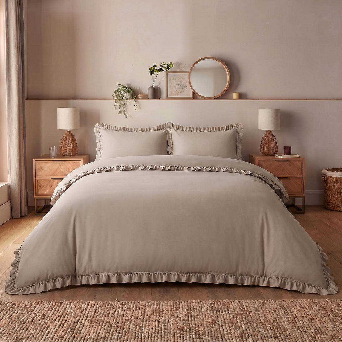 Silentnight Frill Edge Natural Super Soft Duvet Set