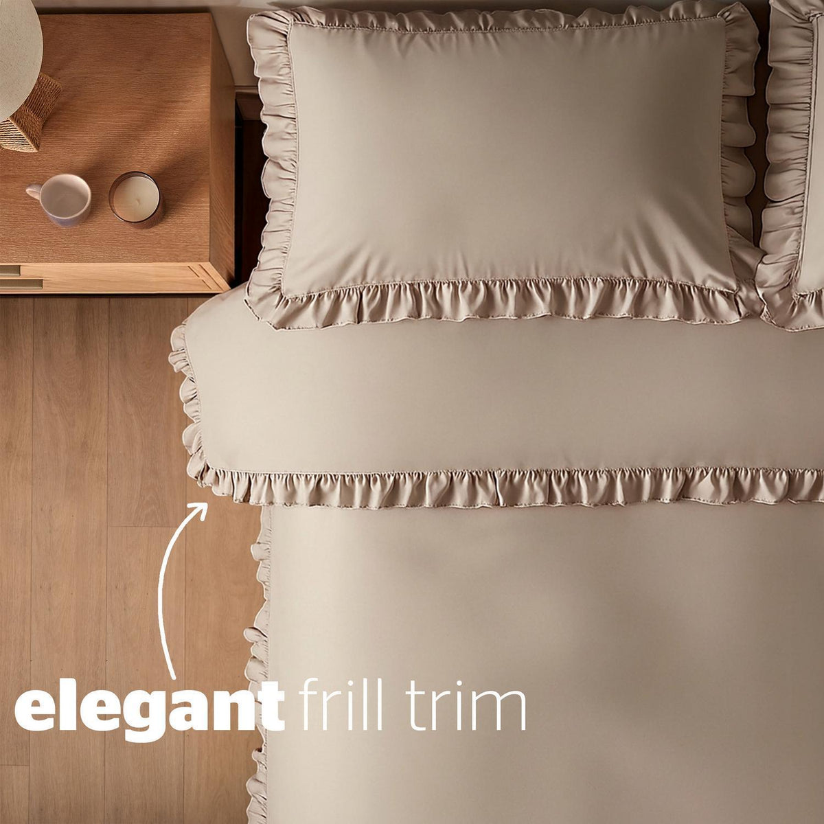 Silentnight Frill Edge Natural Super Soft Duvet Set