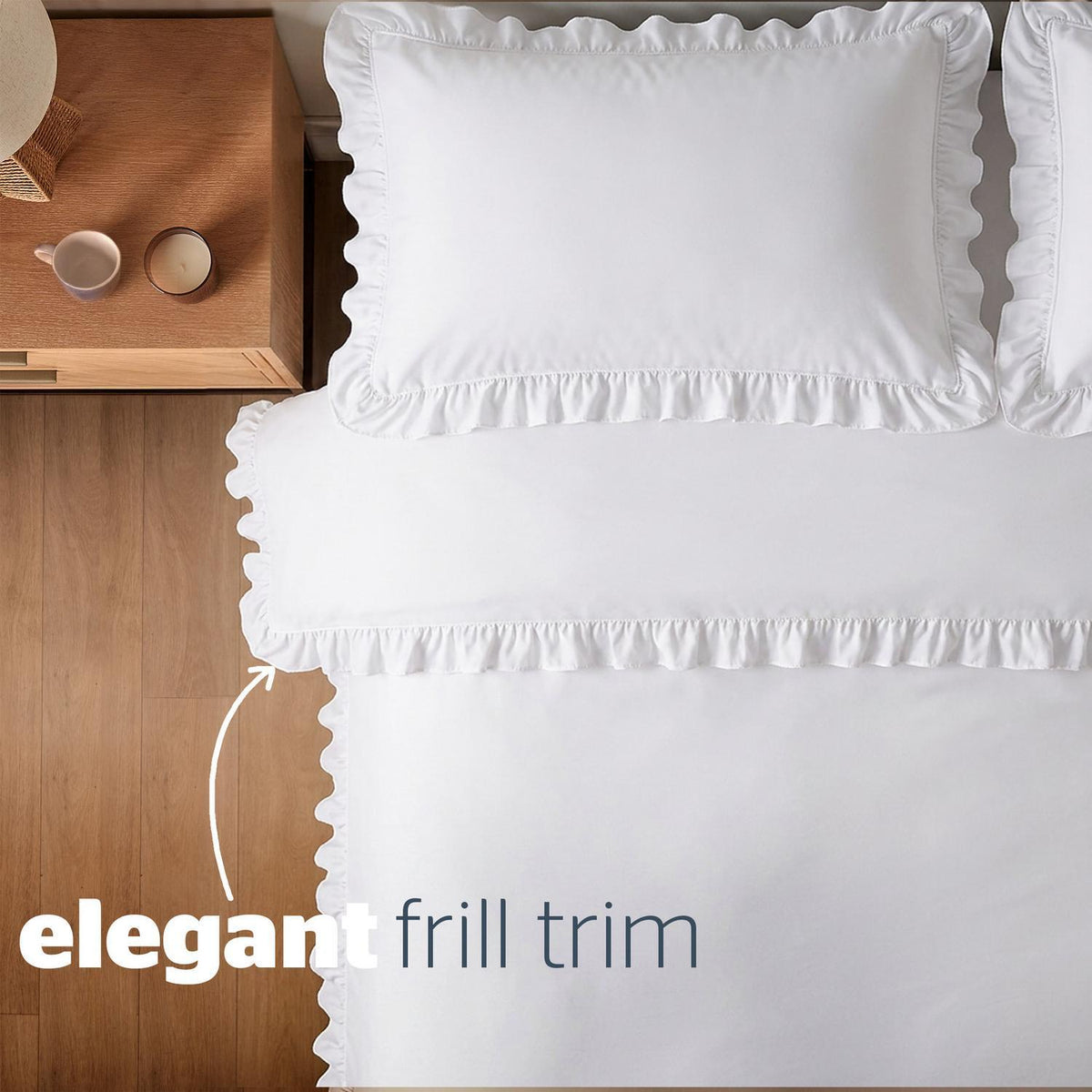 Silentnight Frill Edge White Super Soft Duvet Set