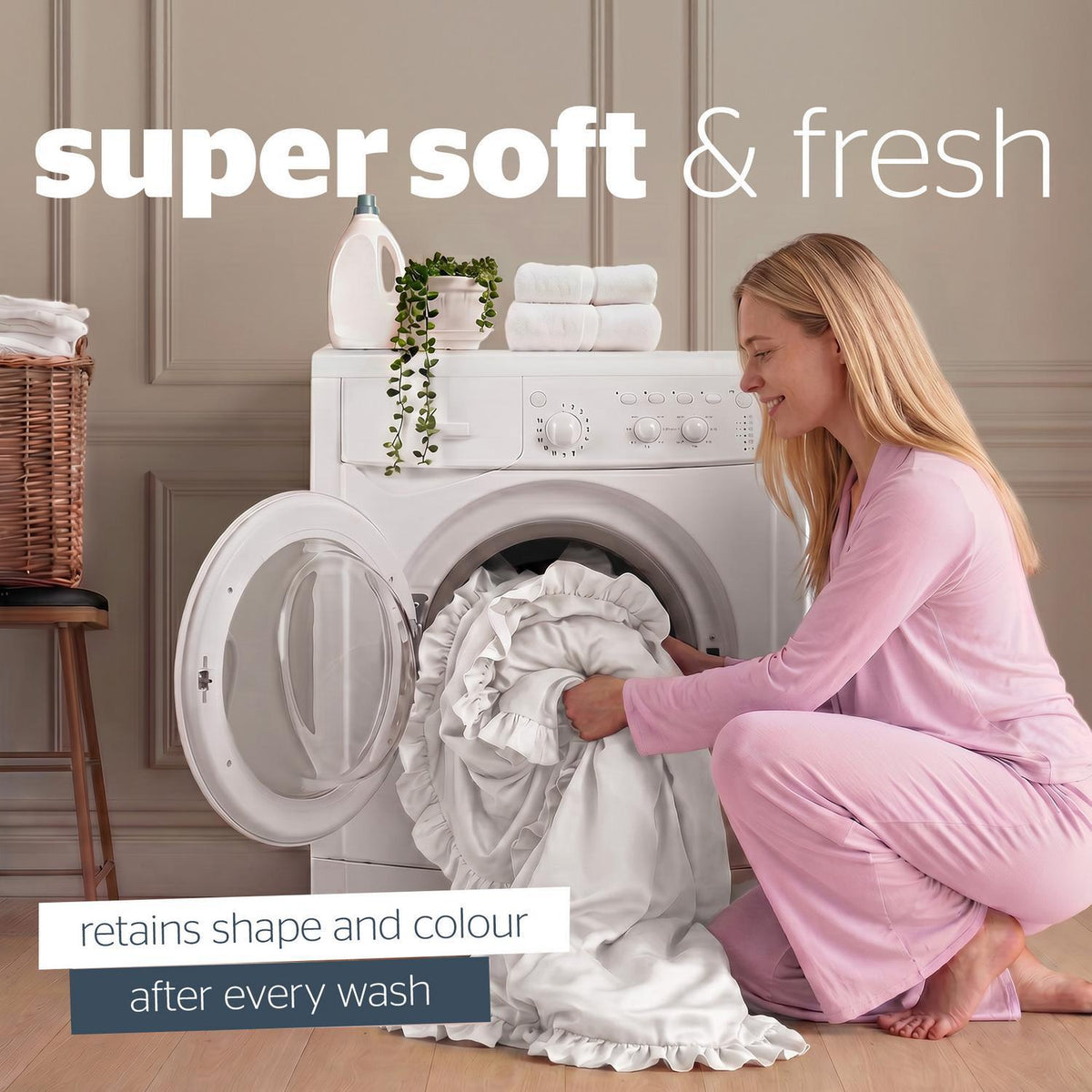 Silentnight Frill Edge White Super Soft Duvet Set