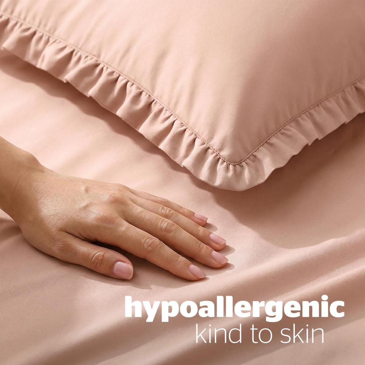 Silentnight Frill Edge Blush Pink Super Soft Duvet Set