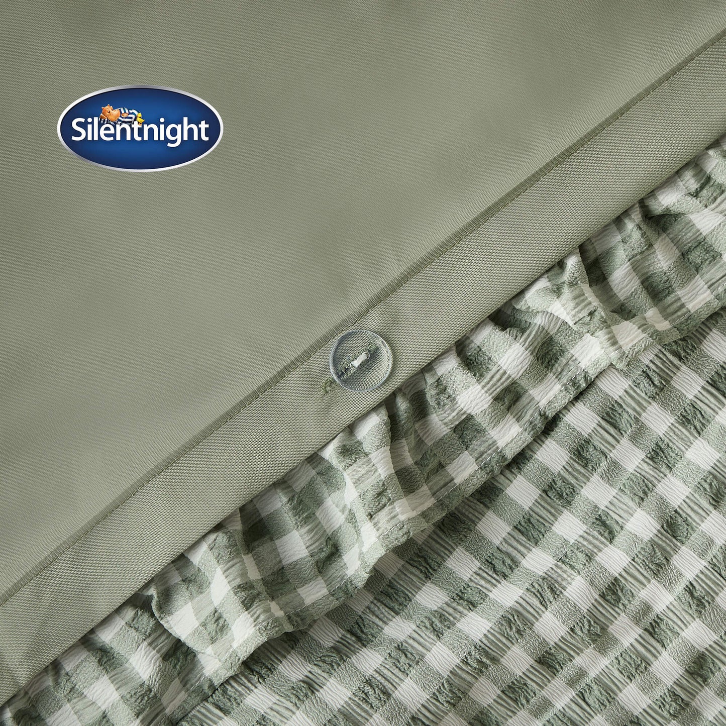 Silentnight Supersoft Sage Gingham Duvet Set