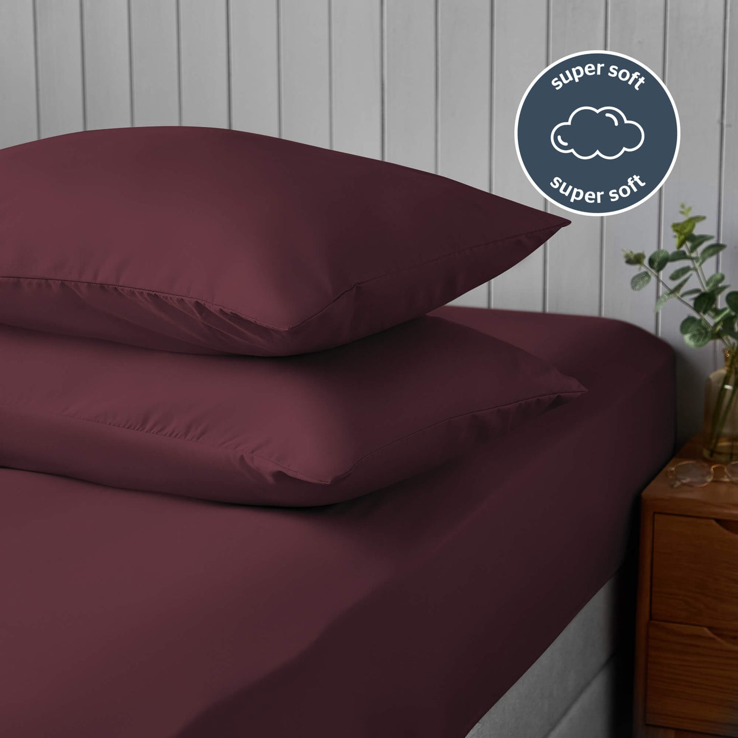 Silentnight Supersoft Berry Housewife Pillowcase Pair