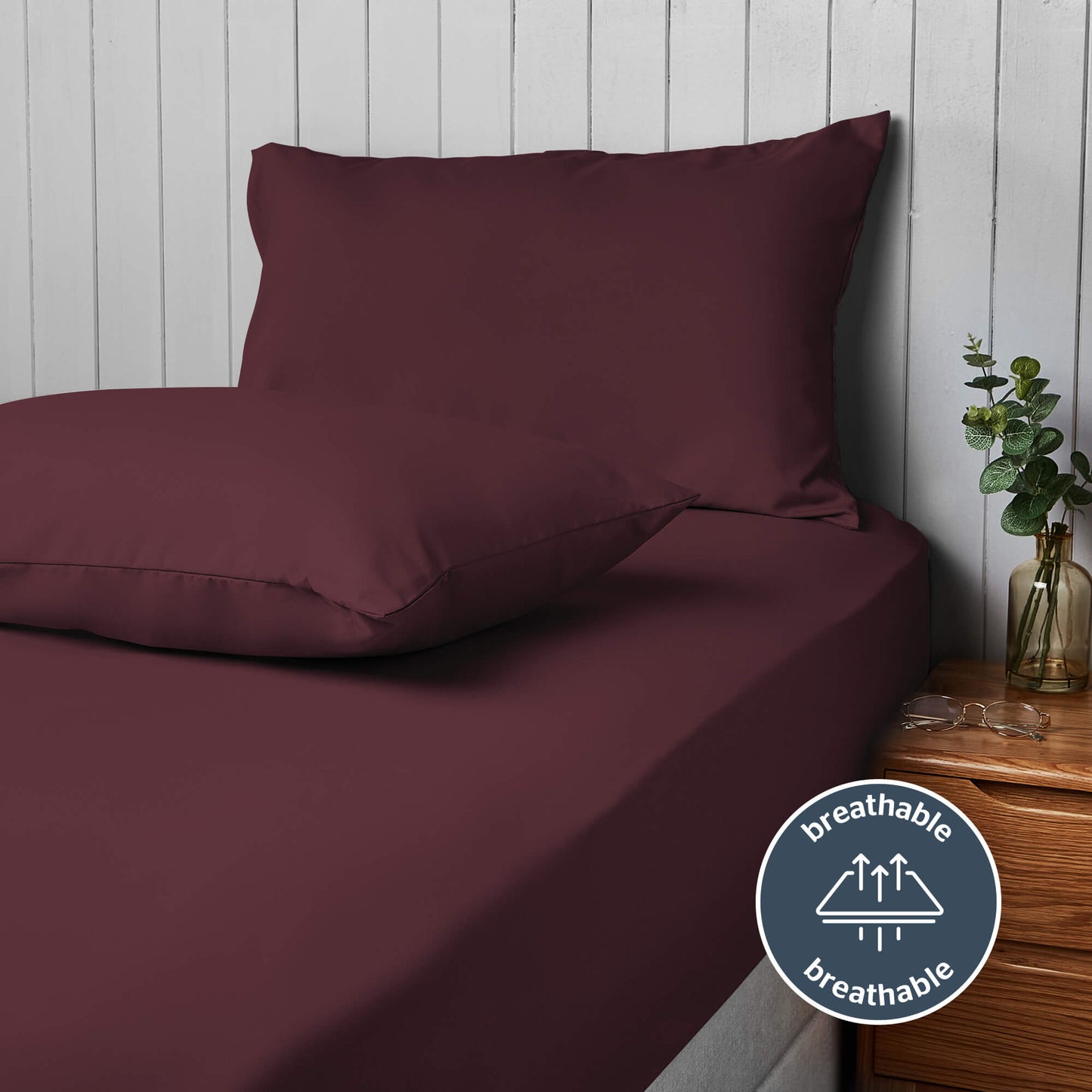 Silentnight Supersoft Berry Housewife Pillowcase Pair