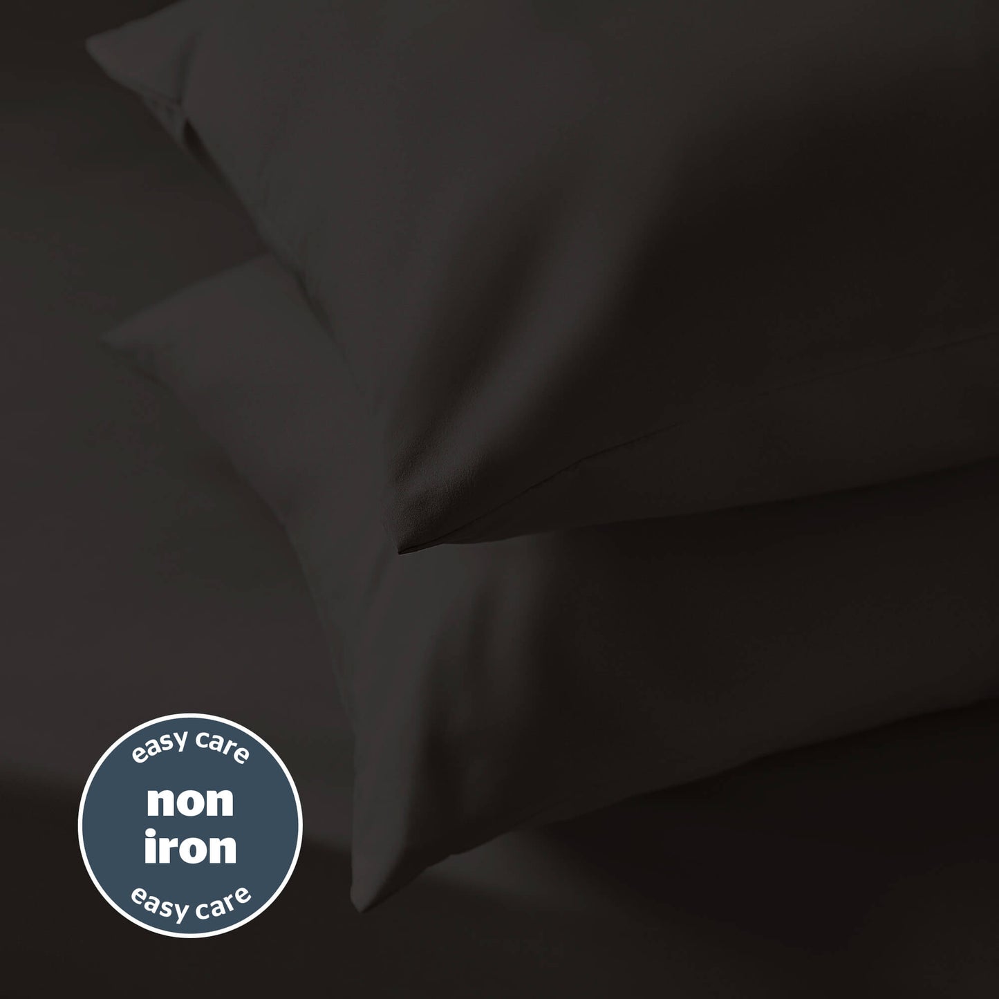 Silentnight Supersoft Black Housewife Pillowcase Pair
