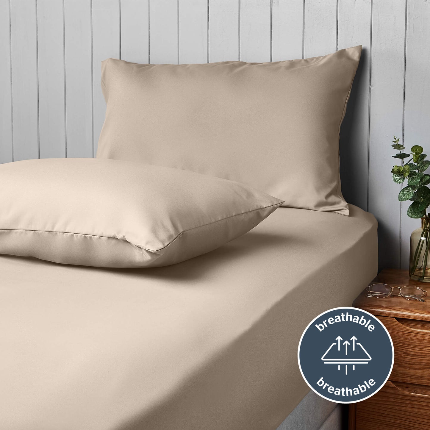 Silentnight Supersoft Natural Housewife Pillowcase Pair