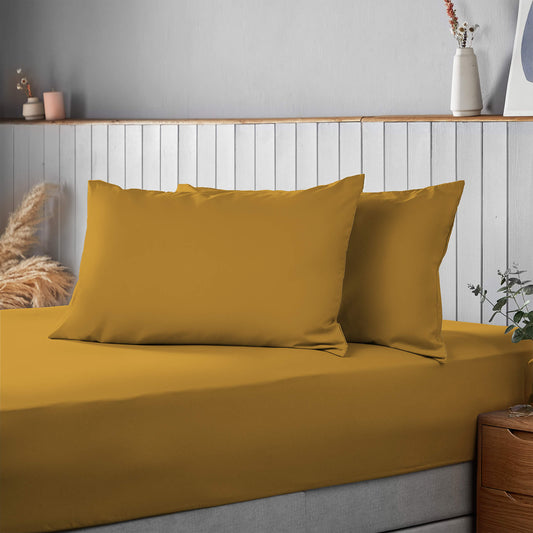 Silentnight Supersoft Ochre Housewife Pillowcase Pair