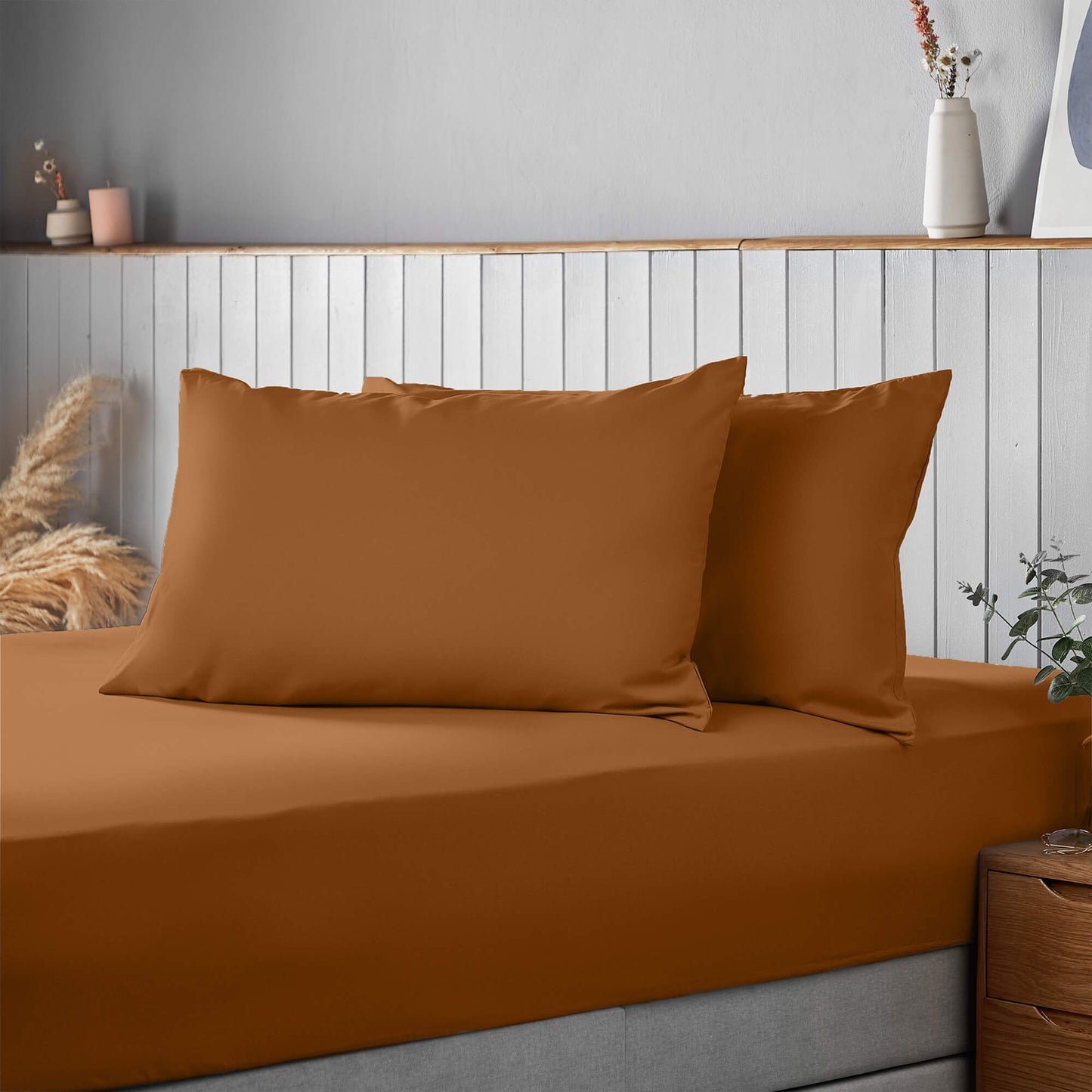 Silentnight Supersoft Terracotta Housewife Pillowcase Pair