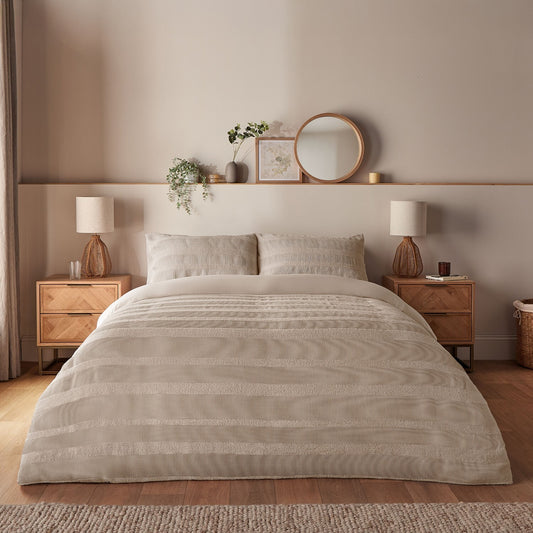 Silentnight Supersoft Cream Textured Duvet Set