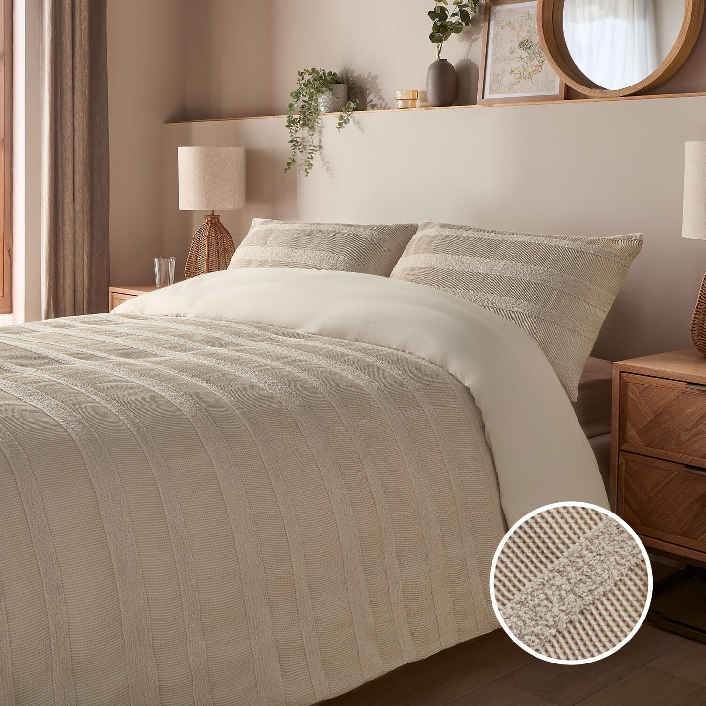 Silentnight Supersoft Cream Textured Duvet Set