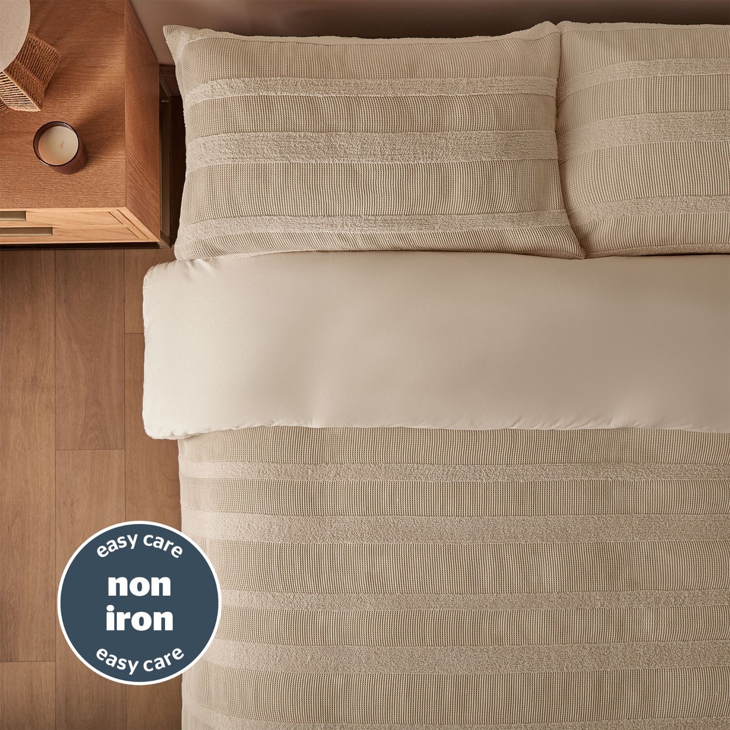 Silentnight Supersoft Cream Textured Duvet Set