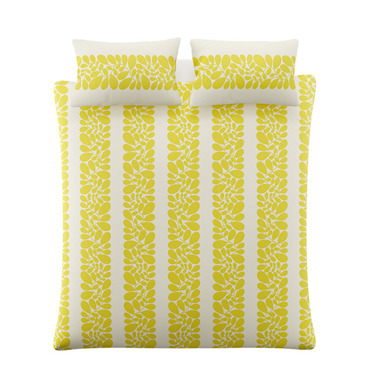 Orla Kiely Sycamore Stripe Yellow 200TC Cotton Duvet Set