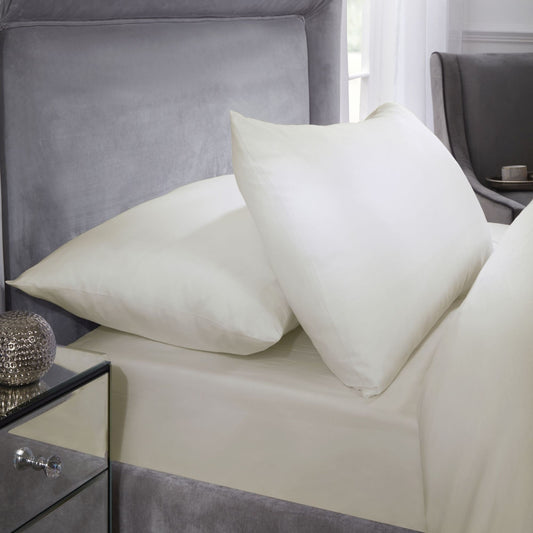 400 Thread Count Cream Cotton Pillowcases (Pair)
