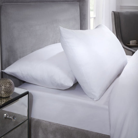400 Thread Count White Cotton Deep Fitted Sheet