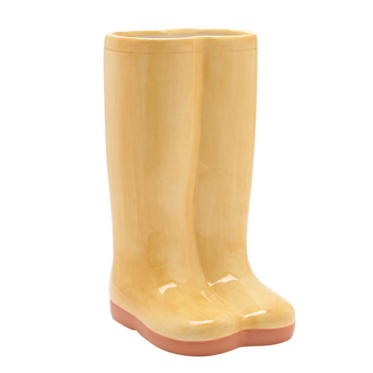 The Cottage Garden Large Yellow Wellies Vase