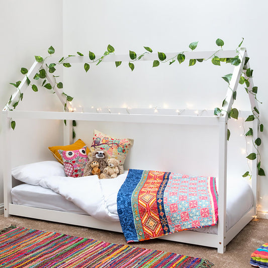 Treehouse Kids White Wooden Bed