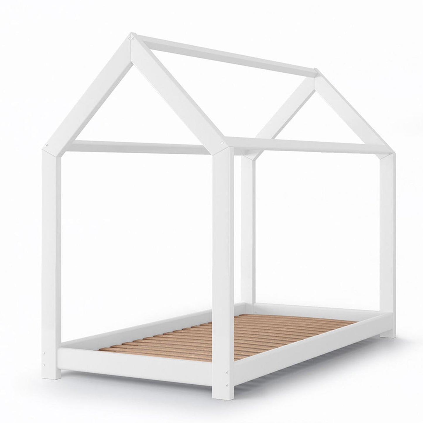 Treehouse Kids White Wooden Bed