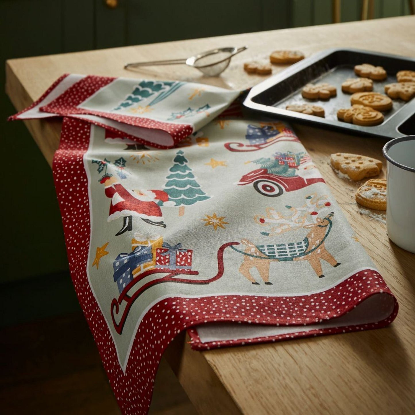 Tis The Season Multi Tea Towel Cotton