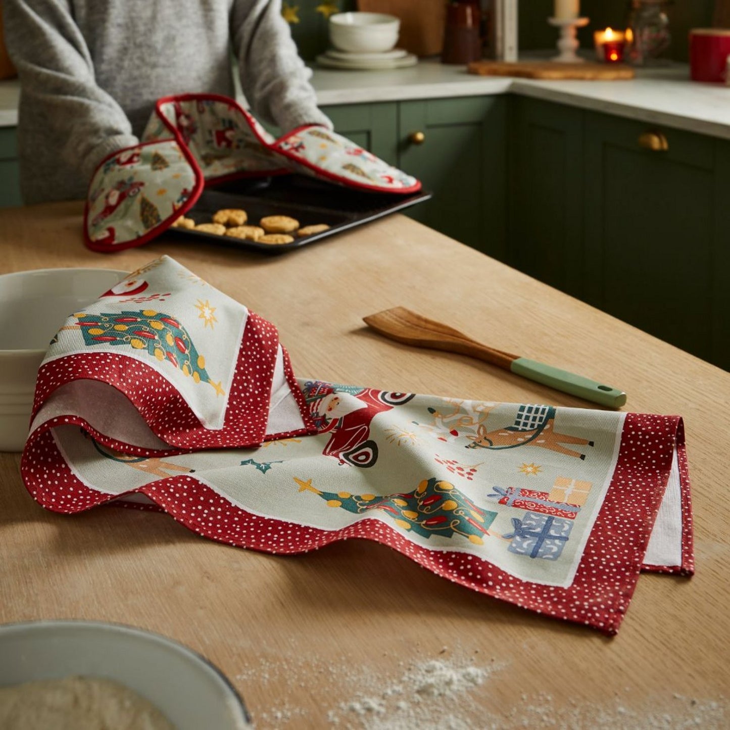 Tis The Season Multi Tea Towel Cotton