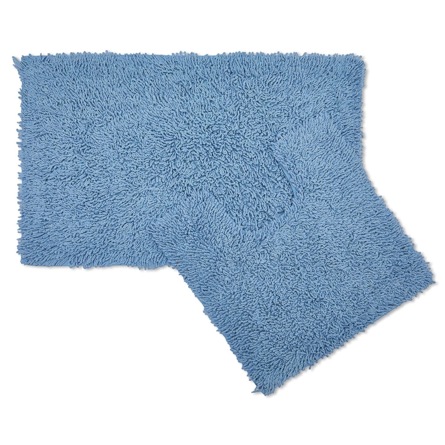 Tumble Twist Blue Pure Cotton 2 Piece Bath Mat Set