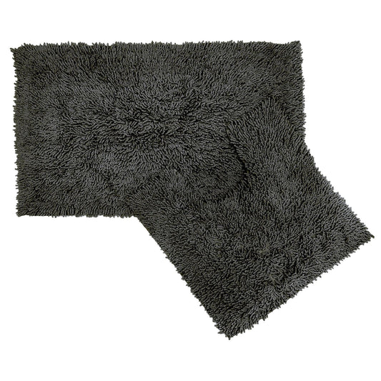 Tumble Twist Charcoal Pure Cotton 2 Piece Bath Mat Set