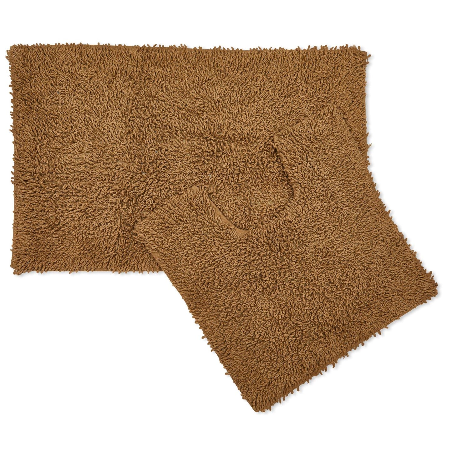 Tumble Twist Coffee Pure Cotton 2 Piece Bath Mat Set