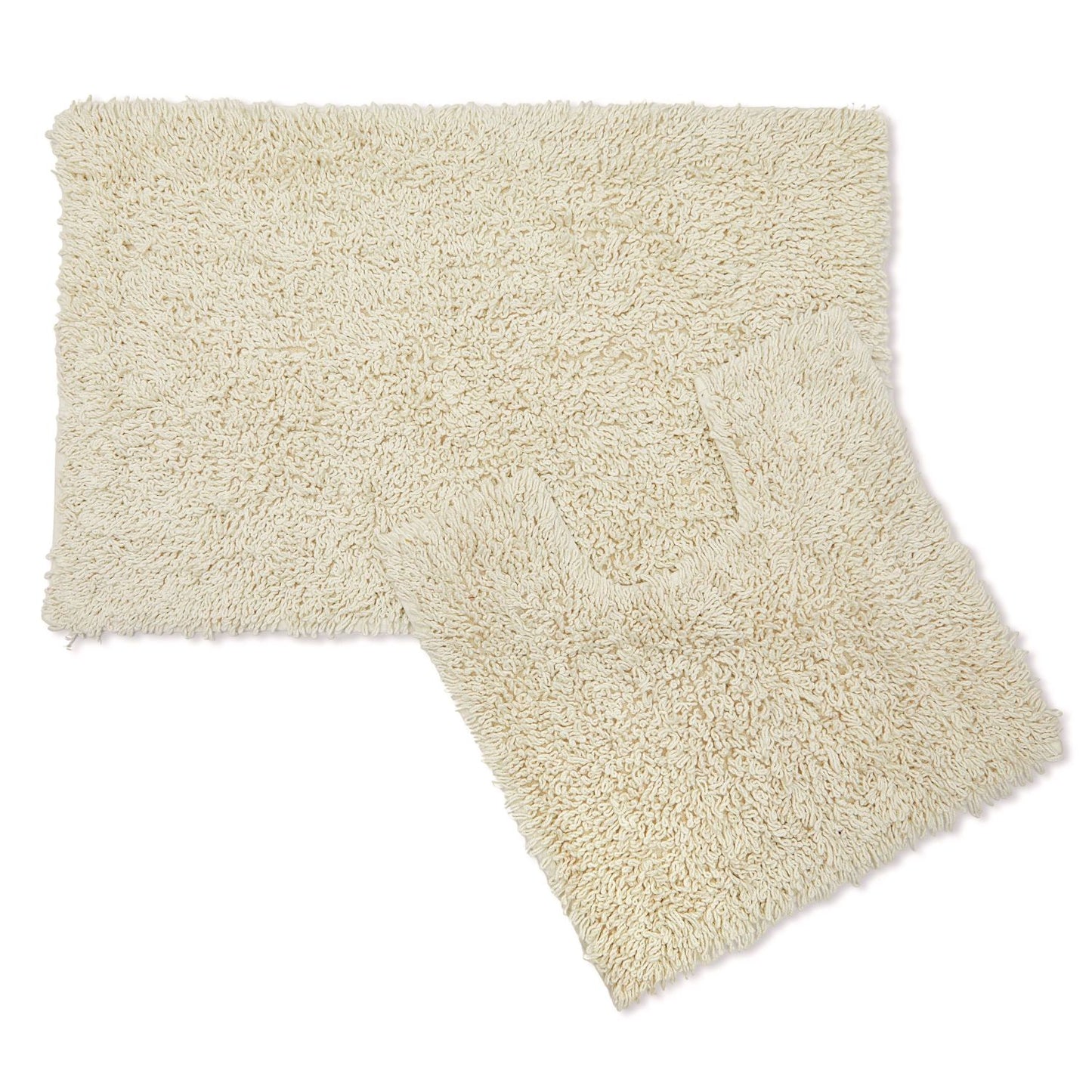 Tumble Twist Cream Pure Cotton 2 Piece Bath Mat Set