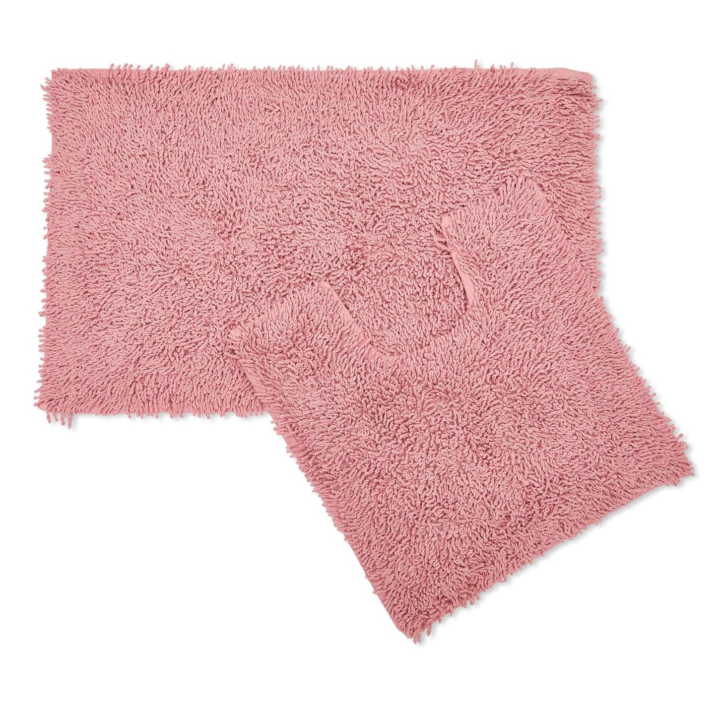 Tumble Twist Pink Pure Cotton 2 Piece Bath Mat Set