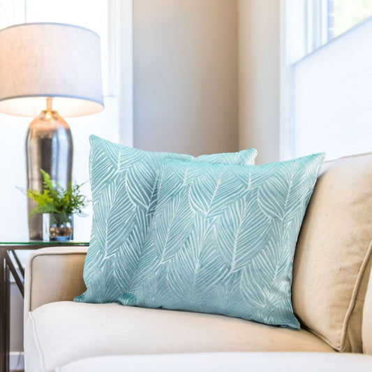 Twilight Duck Egg Velvet Cushion Covers (Pair)