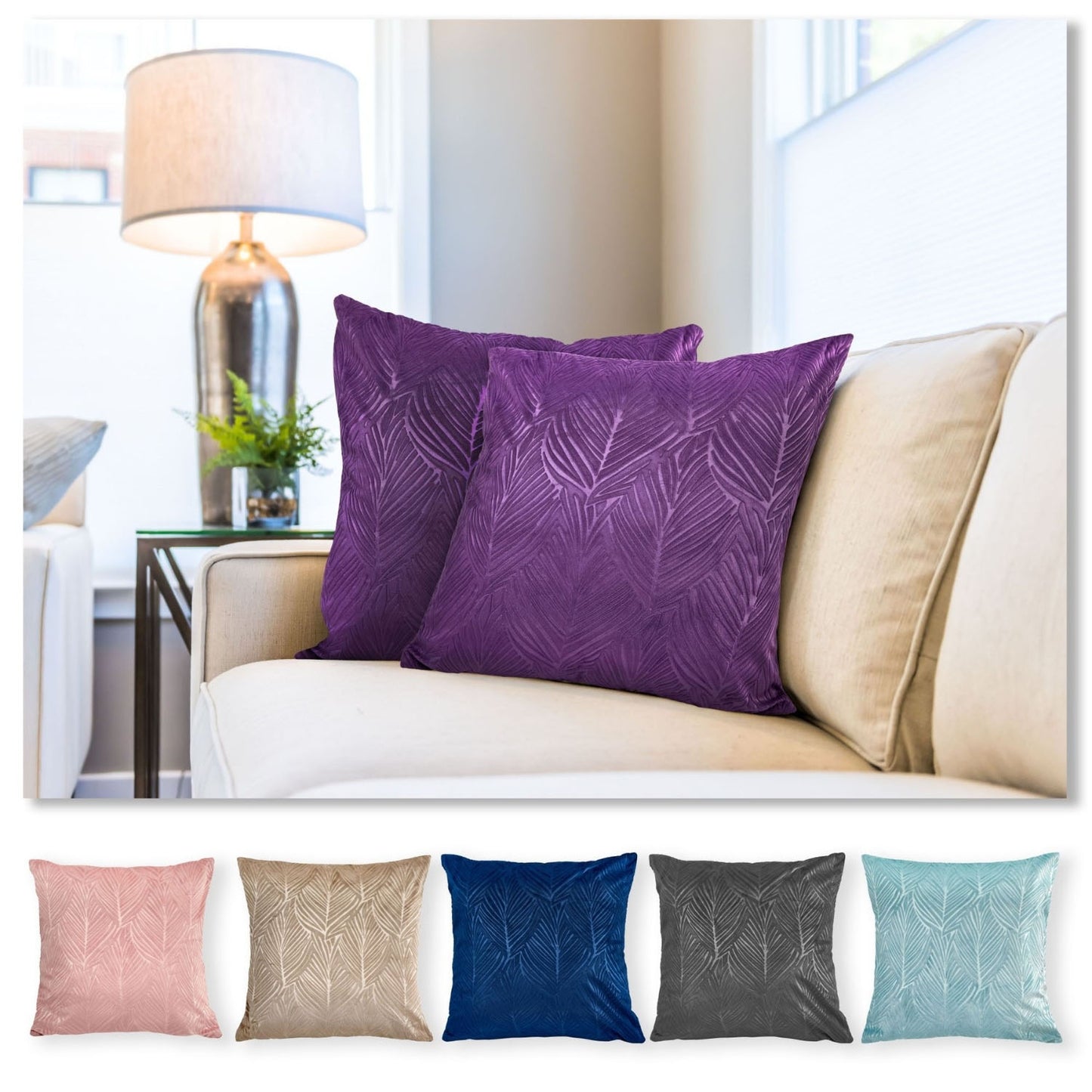 Twilight Amethyst Velvet Cushion Covers (Pair)