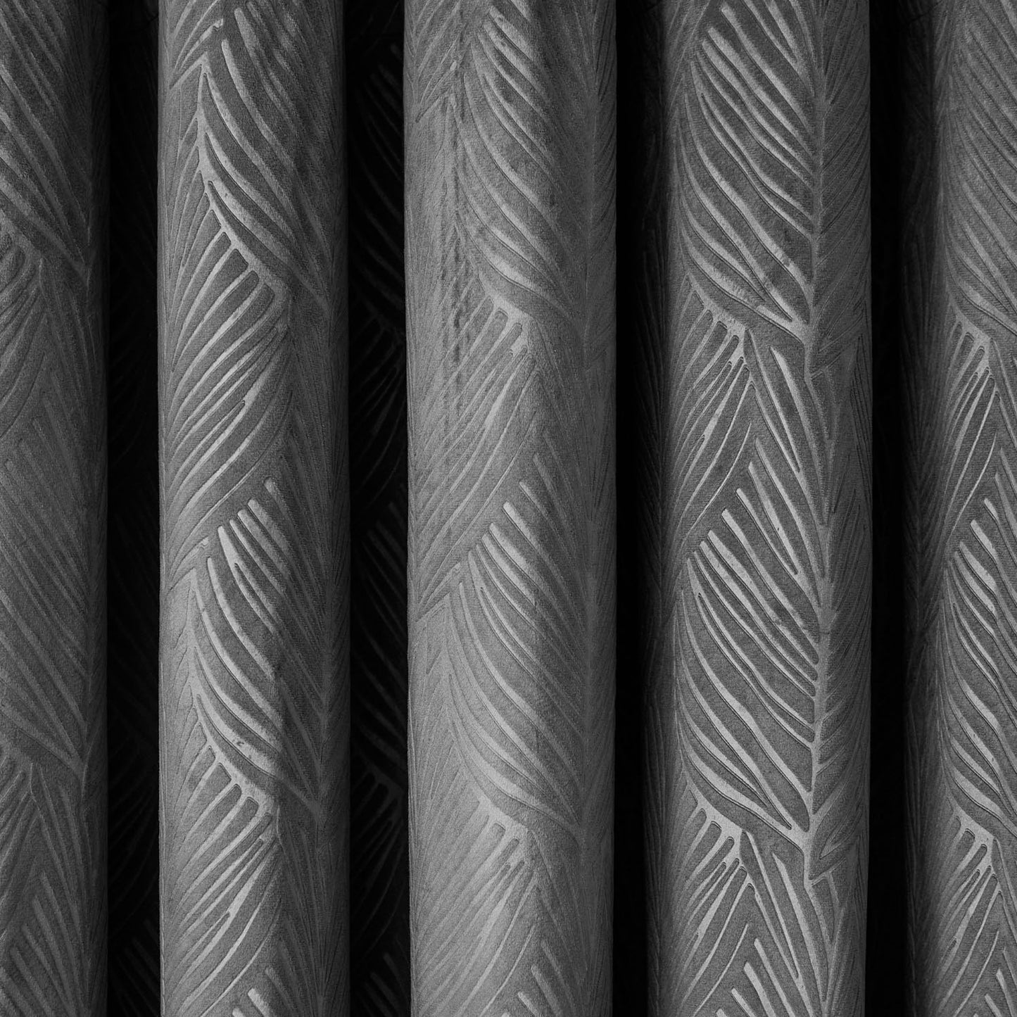 Twilight Charcoal Velvet Blackout Curtains