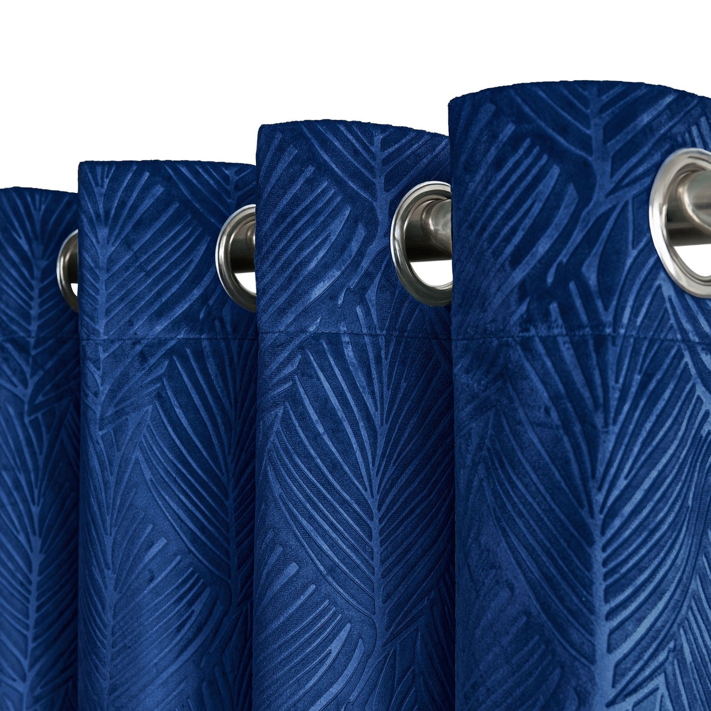 Twilight Navy Blue Velvet Blackout Curtains