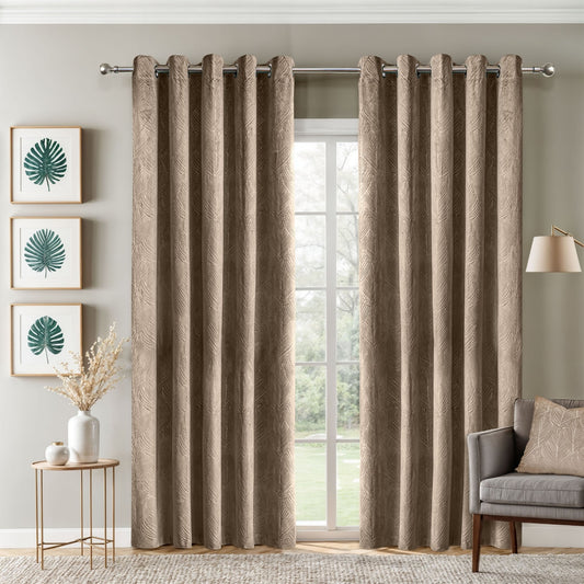 Twilight Stone Velvet Blackout Curtains