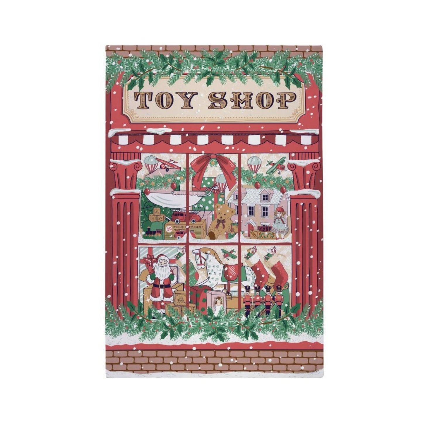 Christmas Toy Shop Cotton Tea Towel