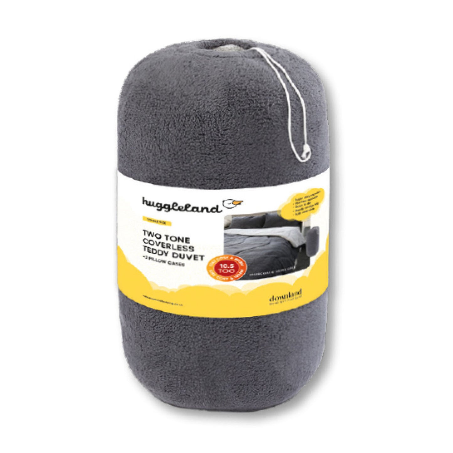 Charcoal Teddy Fleece Coverless Duvet and Pillowcases